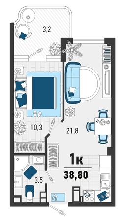 
   Продам 1-комнатную, 36.2 м², Конечная ул, 2

. Фото 6.