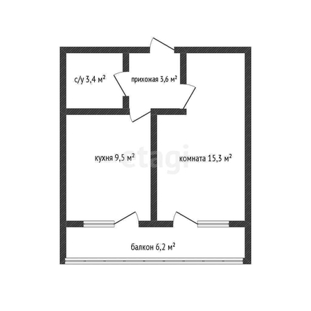 
   Продам 1-комнатную, 34.9 м², Автолюбителей ул, 1/Г к3

. Фото 8.