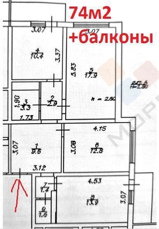 
   Продам 3-комнатную, 74 м², 40-летия Победы ул, 101

. Фото 16.