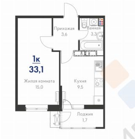 
   Продам 1-комнатную, 33.5 м², Автолюбителей ул, 1/Г  к2

. Фото 23.