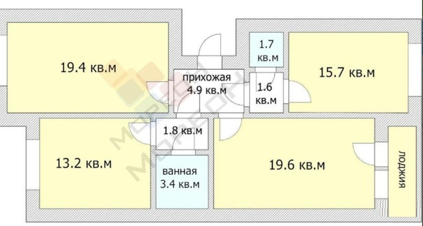 
   Продам 3-комнатную, 80.9 м², Героя Аверкиева А.А. ул, 10

. Фото 12.