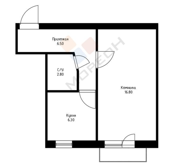 
   Продам 1-комнатную, 32.4 м², Лазурная ул, 66

. Фото 2.