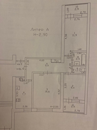 
   Продам 3-комнатную, 60 м², Парус мкр, д 8

. Фото 9.