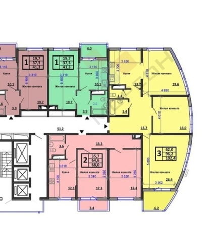 
   Продам 3-комнатную, 96.5 м², Уральская ул, 75к2

. Фото 9.