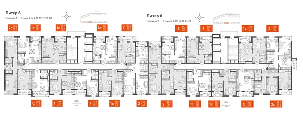 
   Продам 2-комнатную, 63.5 м², Колхозная ул, 5/2 к3

. Фото 1.