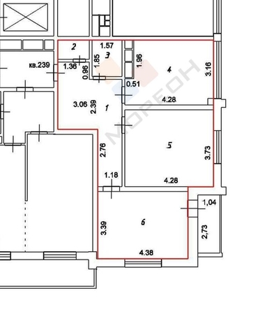 
   Продам 2-комнатную, 60.2 м², Шаляпина Ф.И. ул, 30/1к2

. Фото 24.