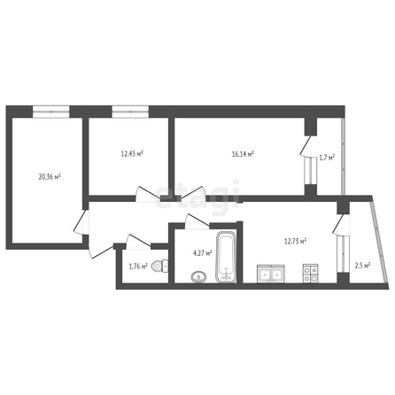 
   Продам 3-комнатную, 77.6 м², Высотная ул, 7

. Фото 12.