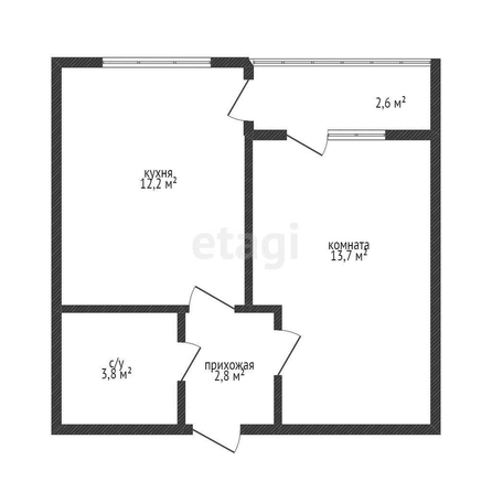 
   Продам 1-комнатную, 32.5 м², Западный Обход ул, 57/2

. Фото 12.