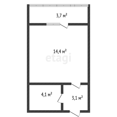 
   Продам студию, 21.9 м², Западный Обход ул, 39/1/2  1

. Фото 8.