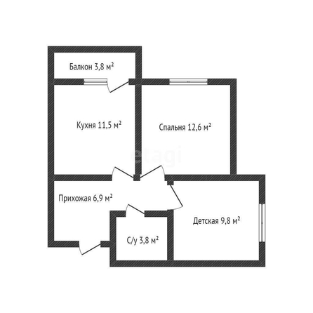 
   Продам 2-комнатную, 46 м², Даниила Смоляна ул, 71к3

. Фото 1.