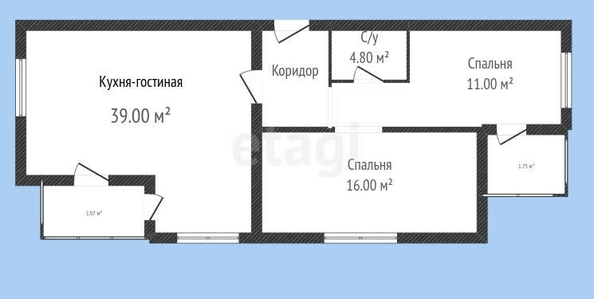 
   Продам 3-комнатную, 75 м², Московская ул, 158/3

. Фото 12.