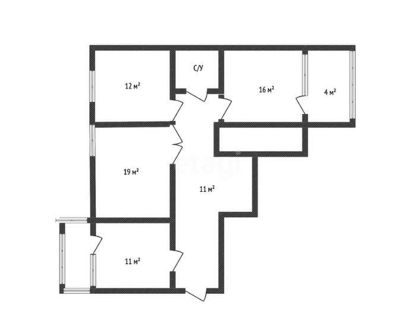 
   Продам 3-комнатную, 66.3 м², Бургасская ул, 56

. Фото 1.