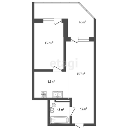 
   Продам 2-комнатную, 53.6 м², Батуринская ул, 9

. Фото 9.