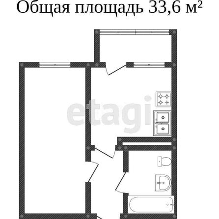 
   Продам 1-комнатную, 34.2 м², Заполярная ул, 39/5

. Фото 1.