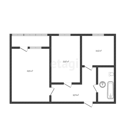 
   Продам 2-комнатную, 76.4 м², Ярославская ул, 113/1

. Фото 8.