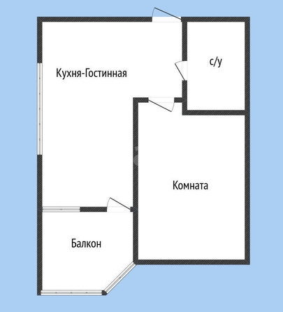 
   Продам 1-комнатную, 36.5 м², Любимово мкр, 18

. Фото 1.