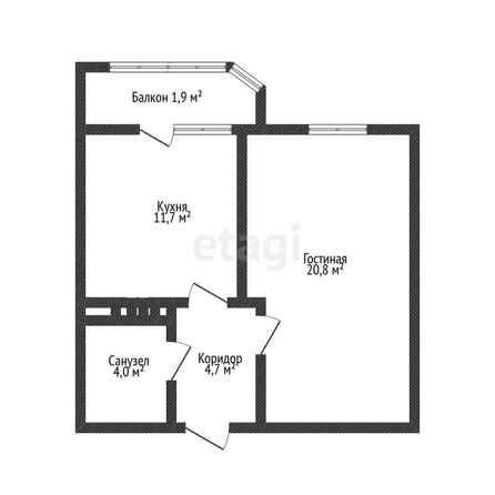 
   Продам 1-комнатную, 41.1 м², Домбайская ул, 59

. Фото 23.