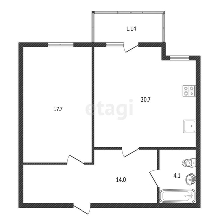 
   Продам 2-комнатную, 57.64 м², Криничная ул, 128

. Фото 22.