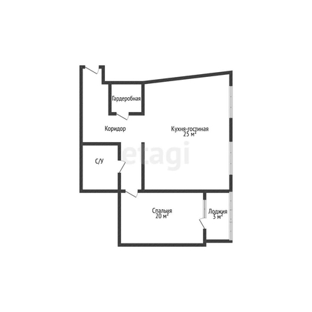 
   Продам 1-комнатную, 50 м², Старокубанская ул, 2/23  1

. Фото 11.