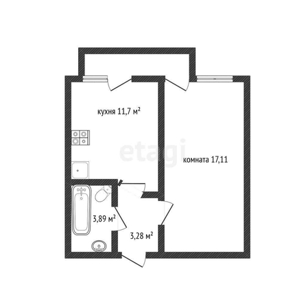 
   Продам 1-комнатную, 35.4 м², Московская ул, 158/1

. Фото 7.