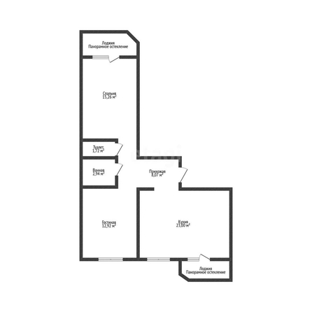 
   Продам 2-комнатную, 63.7 м², Конгрессная ул, 33

. Фото 1.