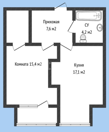 
   Продам 1-комнатную, 50 м², Кожевенная ул, 22

. Фото 1.