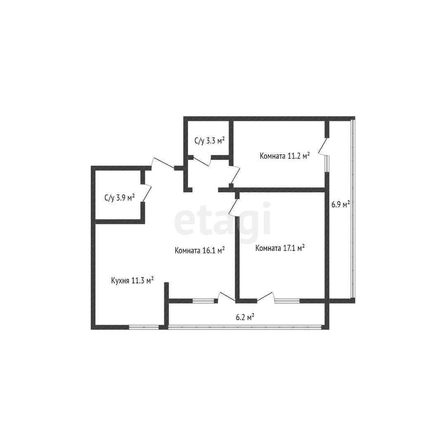 
   Продам 3-комнатную, 65 м², Новороссийская ул, 90/2/1

. Фото 31.