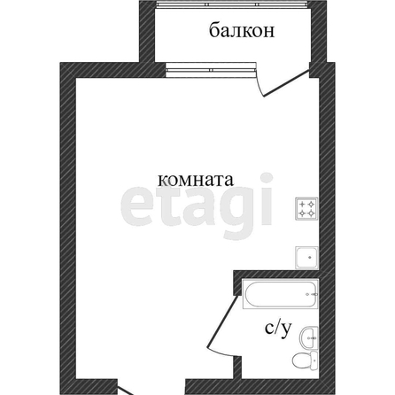 
   Продам студию, 25.3 м², Заполярная ул, 39/10

. Фото 7.