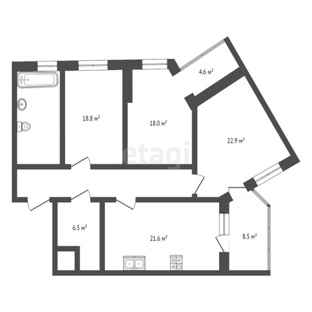 
   Продам 3-комнатную, 131 м², Кубанская Набережная ул, 37/11

. Фото 30.