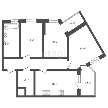 
   Продам 3-комнатную, 131 м², Кубанская Набережная ул, 37/11

. Фото 32.