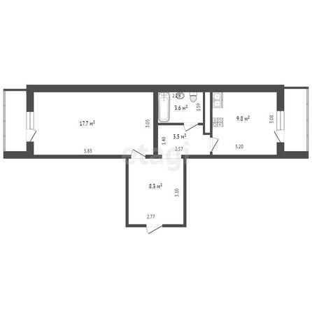 
   Продам 1-комнатную, 43.3 м², Черкасская ул, 137

. Фото 33.