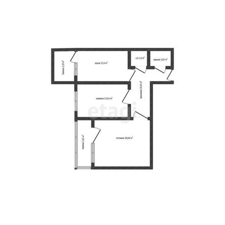 
   Продам 2-комнатную, 68.6 м², Московская ул, 112

. Фото 13.