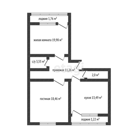 
   Продам 2-комнатную, 68.9 м², Московская ул, 112

. Фото 7.