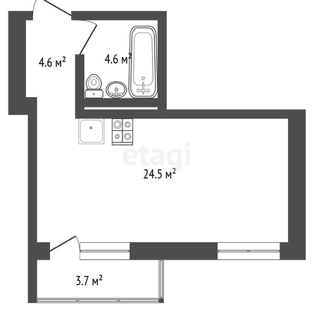 
   Продам студию, 33.8 м², Старокубанская ул, 123а/1

. Фото 11.