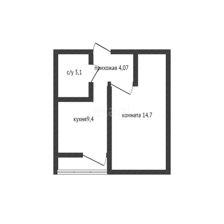 
   Продам 1-комнатную, 30.9 м², Новороссийская ул, 90/2  2

. Фото 1.