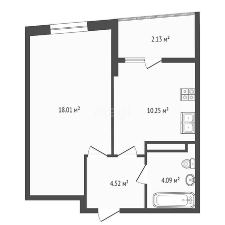 
   Продам 1-комнатную, 39.65 м², Красных Партизан ул, 1/4 к15

. Фото 1.