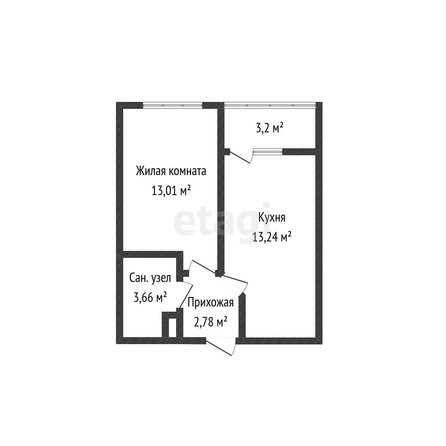 
   Продам 1-комнатную, 34.29 м², Лучший, литер 1

. Фото 8.