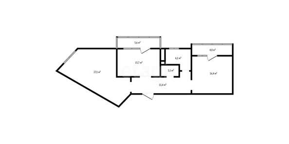 
   Продам 2-комнатную, 79.8 м², Дзержинского ул, 95

. Фото 1.