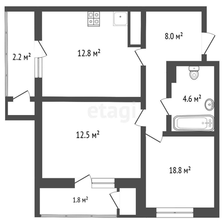 
   Продам 2-комнатную, 47.1 м², Автолюбителей ул, 1/Г  к2

. Фото 38.