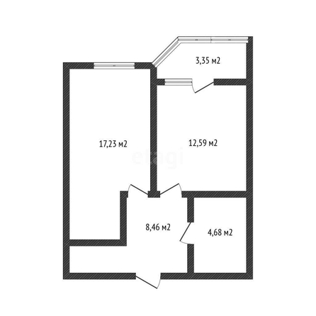 
   Продам 1-комнатную, 43.14 м², Лучший, литер 5

. Фото 1.