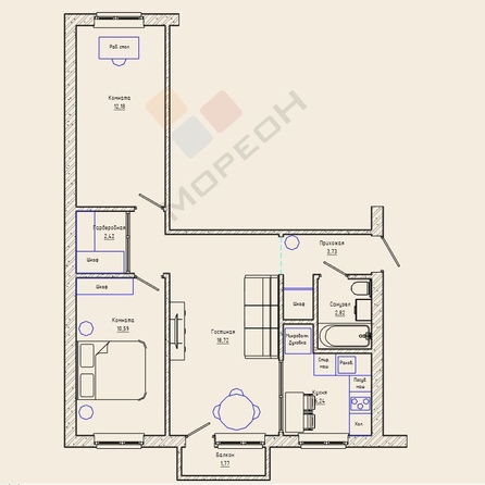 
   Продам 3-комнатную, 60 м², Красная ул, 147/2

. Фото 18.