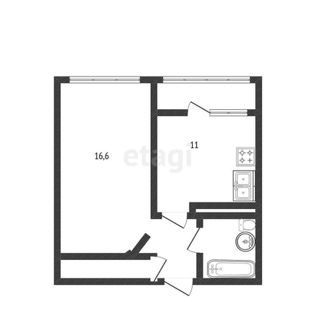 
   Продам 1-комнатную, 39.7 м², Колхозная ул, 5/2 к3

. Фото 17.