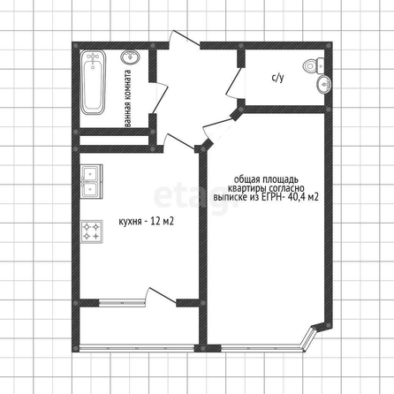 
   Продам 1-комнатную, 40.4 м², Восточно-Кругликовская ул, 28/2

. Фото 6.