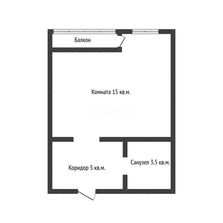 
   Продам 1-комнатную, 22.4 м², Западный Обход ул, 39/2

. Фото 1.