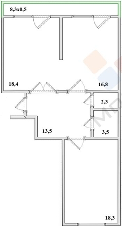 
   Продам 3-комнатную, 73.7 м², Кожевенная ул, 30

. Фото 6.