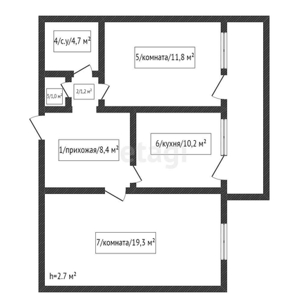 
   Продам 2-комнатную, 56.6 м², Восточно-Кругликовская ул, 48

. Фото 21.