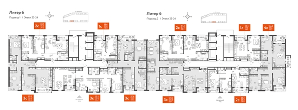 
  Продается 3-комн. квартира, 101.35 м², ЖК Все Свои VIP, литера 6
. Фото 1.