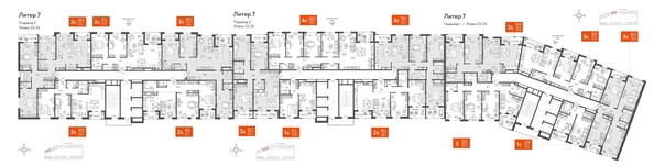 
  Продается 2-комн. квартира, 80.3 м², ЖК Все Свои VIP, литера 7
. Фото 1.