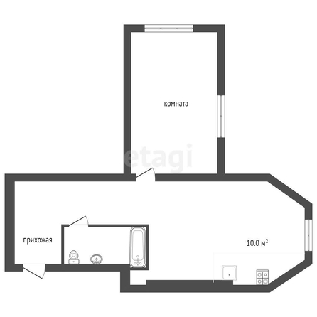 
   Продам 1-комнатную, 51.6 м², Черкасская ул, 107

. Фото 2.