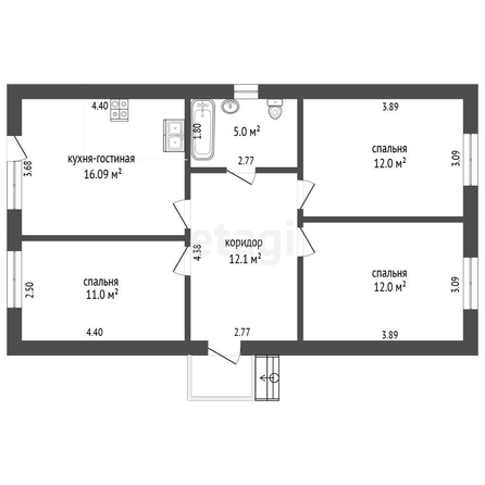 
   Продам дом, 75 м², Краснодар

. Фото 4.